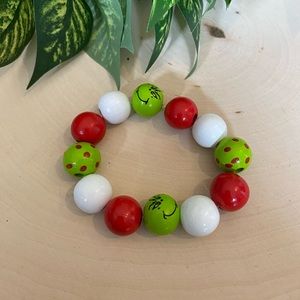 Cute Grinch Holiday Christmas Handmade Bracelet